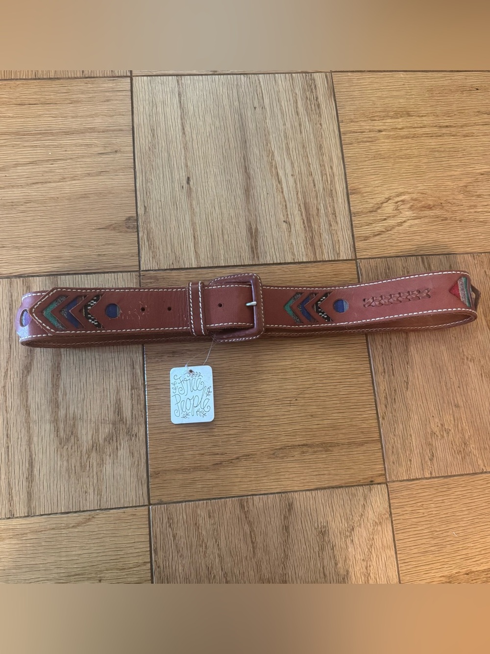 NWT Vintage Brown Leather Free People Belt